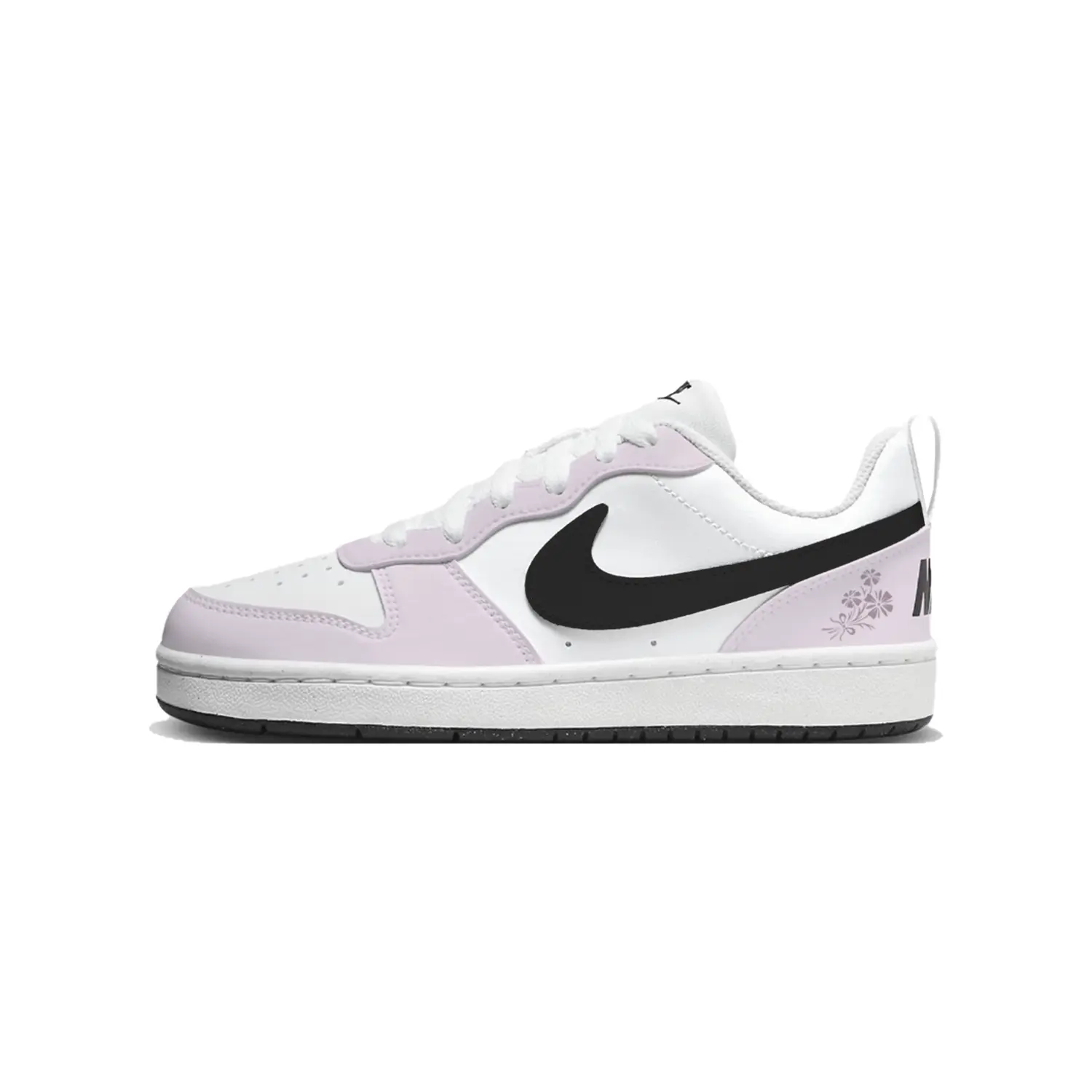 

Nike Кроссовки для скейтбординга Court Borough Low Top, устойчивые к истиранию, цвет Light Purple Flower, детские