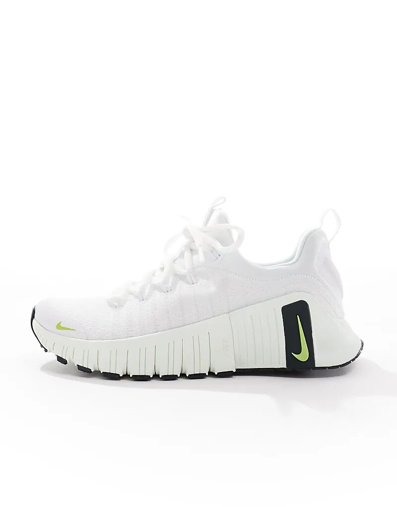 Кроссовки Nike Training Free Metcon 6 белого и светло-зеленого цветов — фото 2