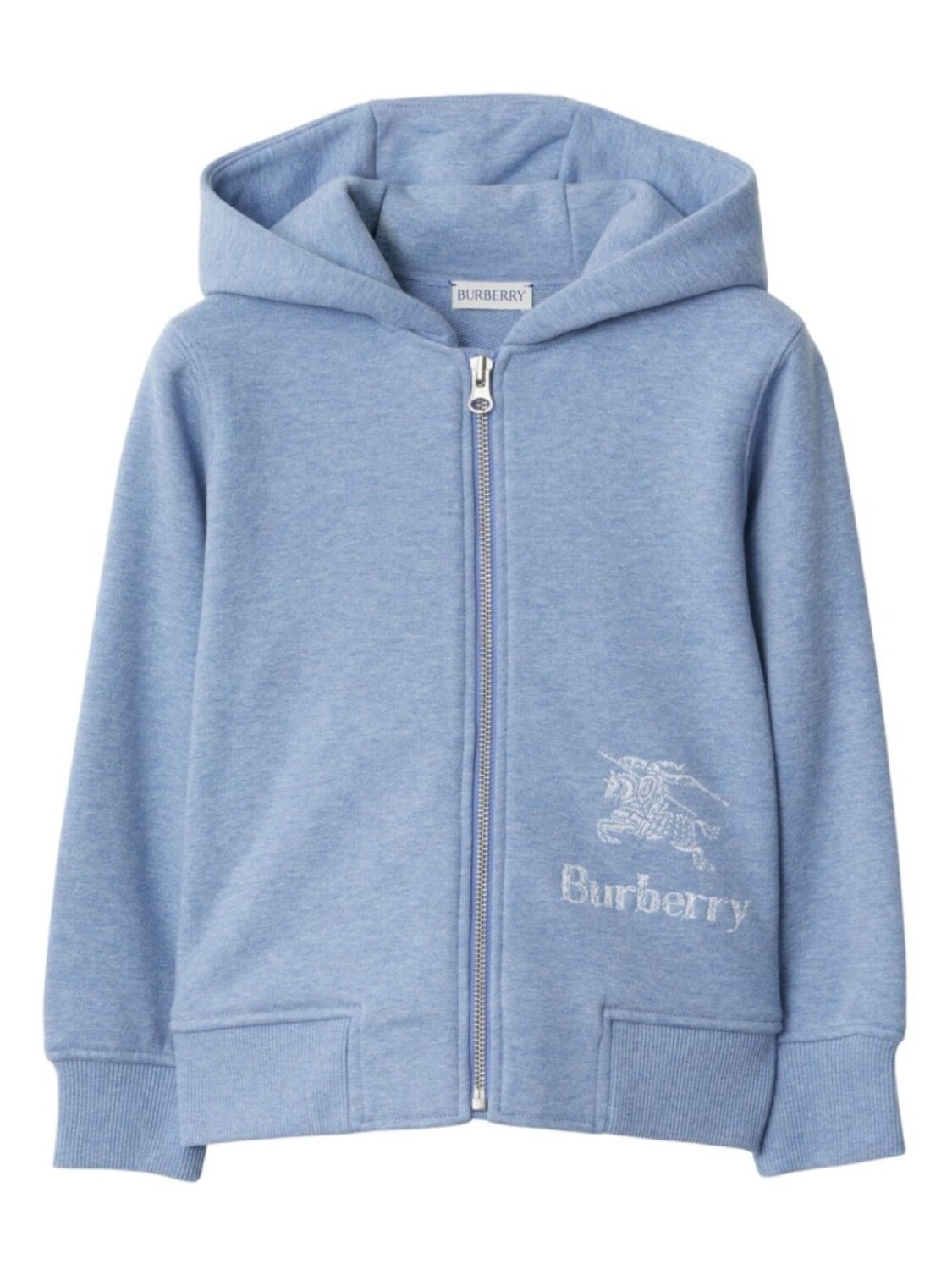 

Burberry Kids худи на молнии с логотипом EKD, синий