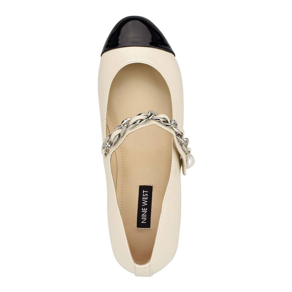 Женские балетки Nine West Platy Mary Jane на балетках, цвет Silver Glitter Black M — фото 4