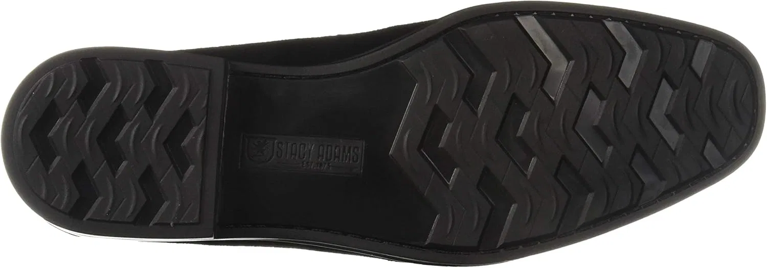 Мужские лоферы Stacy Adams Neville Moc-Toe Slip-On Penny Loafer, Black (Black Suede Look) — фото 4