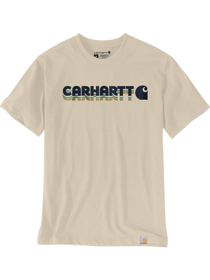 

CARHARTT Футболка "Irvine Relaxed Layered Logo T-Shirt" белого цвета, Белый, CARHARTT Футболка "Irvine Relaxed Layered Logo T-Shirt" белого цвета
