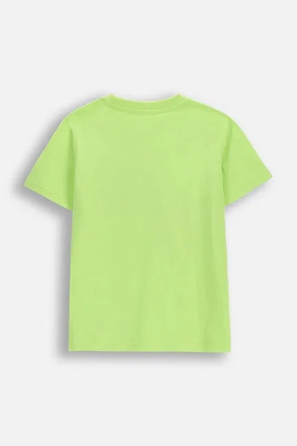 Футболка детская хлопковая T-shirt Coccodrillo, зеленый — фото 2
