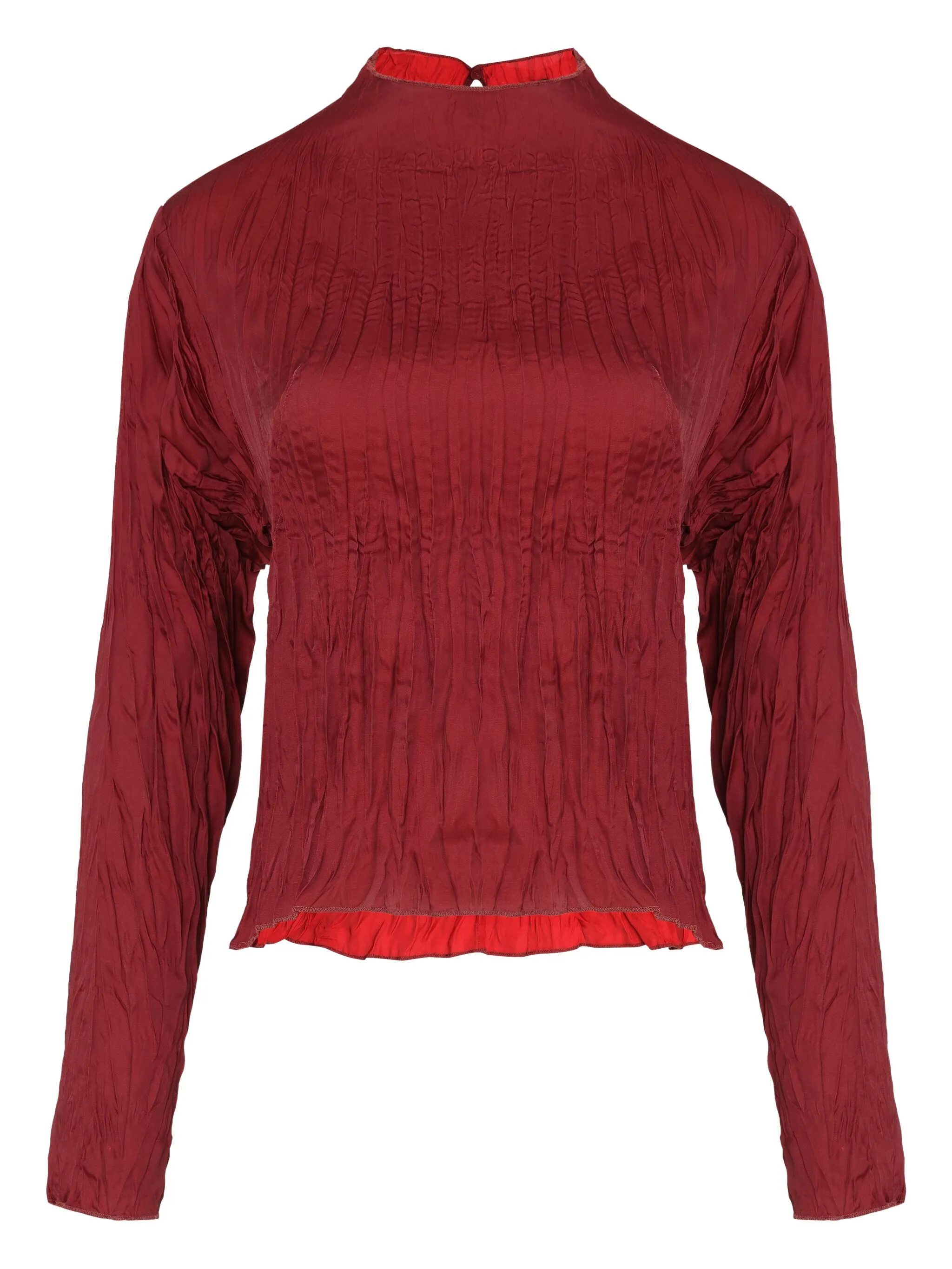 

Топ с длинными рукавами и жатым эффектом Osklen, красный