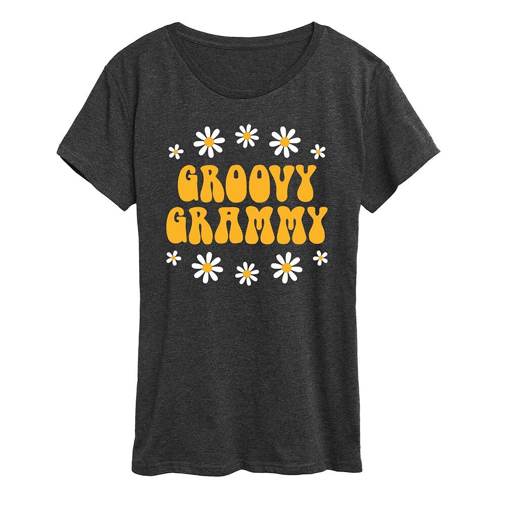 

Женская футболка с рисунком Groovy Grammy Licensed Character, цвет Heather Charcoal