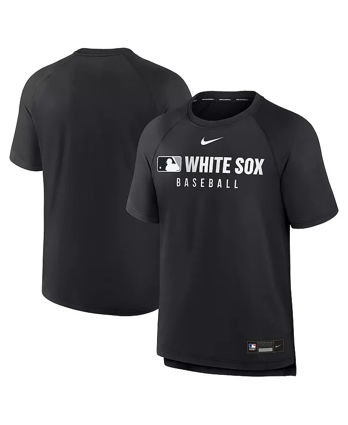 

Мужская черная футболка Chicago White Sox Authentic Collection Pregame Raglan Performance Nike