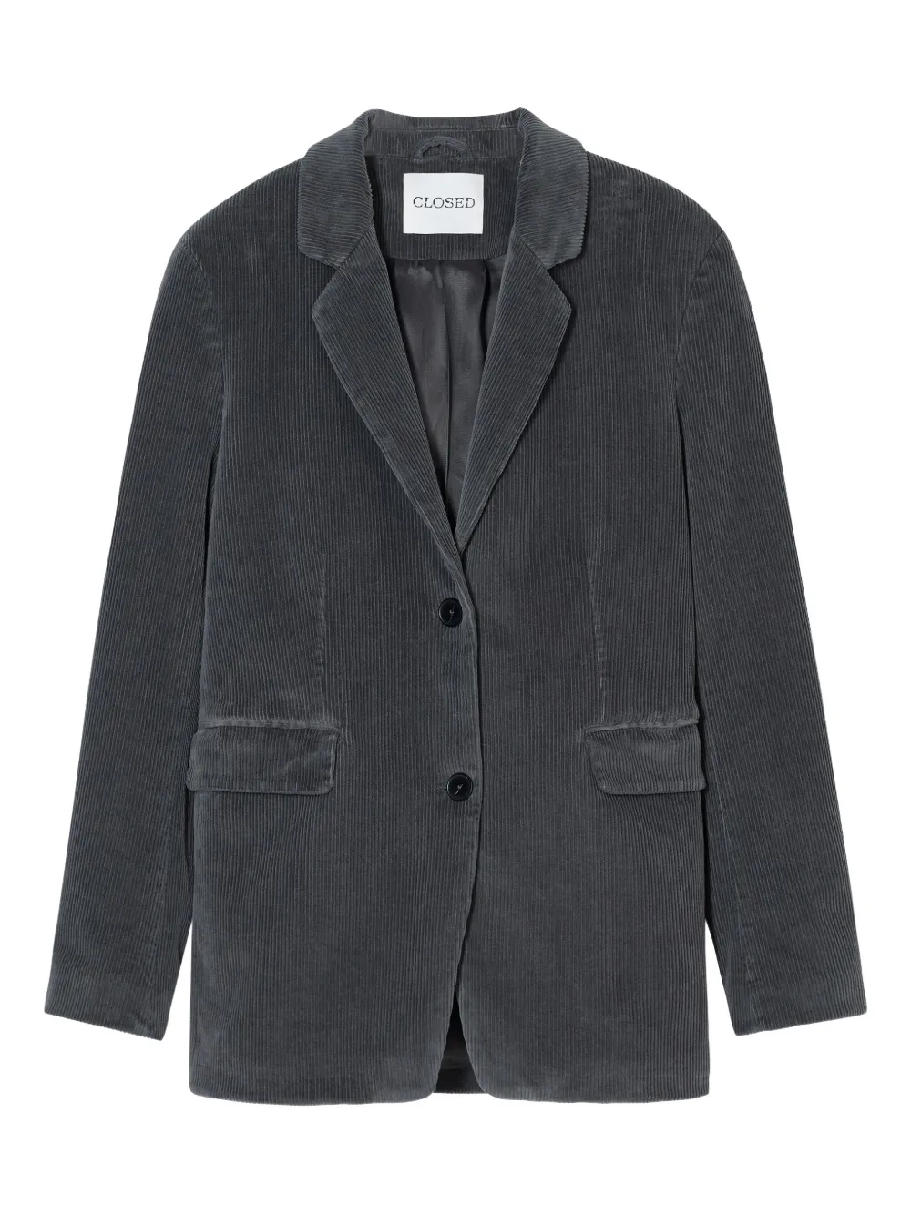 

Вельветовый пиджак на пуговицах Closed, серый
