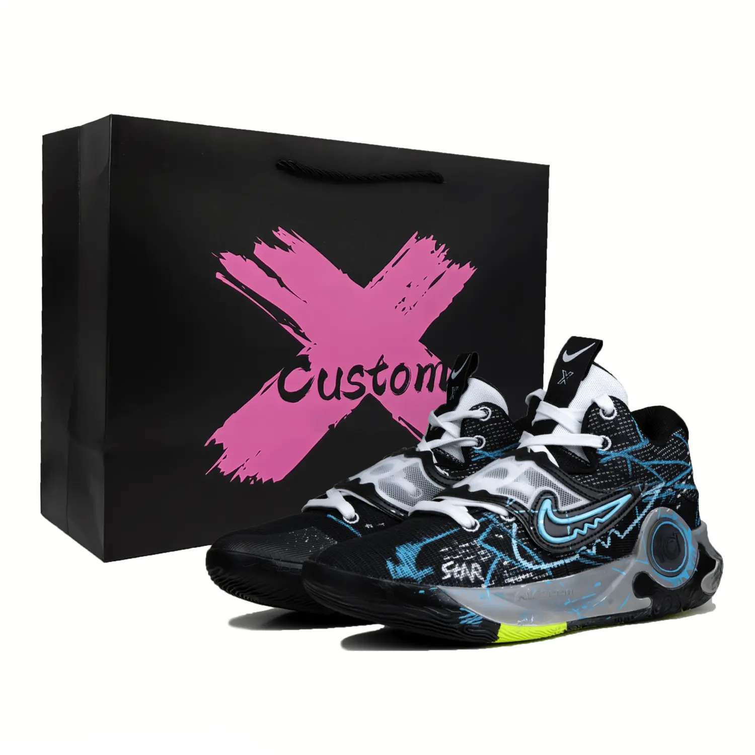 

Nike Баскетбольные кроссовки KD Trey 5 с амортизацией, износостойкие, низкие, мужские, черные