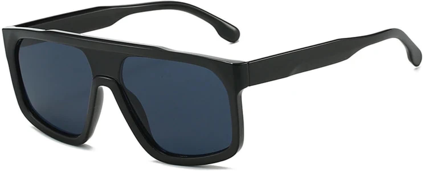 

Мужские солнцезащитные очки в стиле ретро, ​​модные, с прозрачным градиентным зеркальным покрытием, защита от УФ-излучения UV400. Женские солнцезащитные очки HHZZYVY, Black Grey