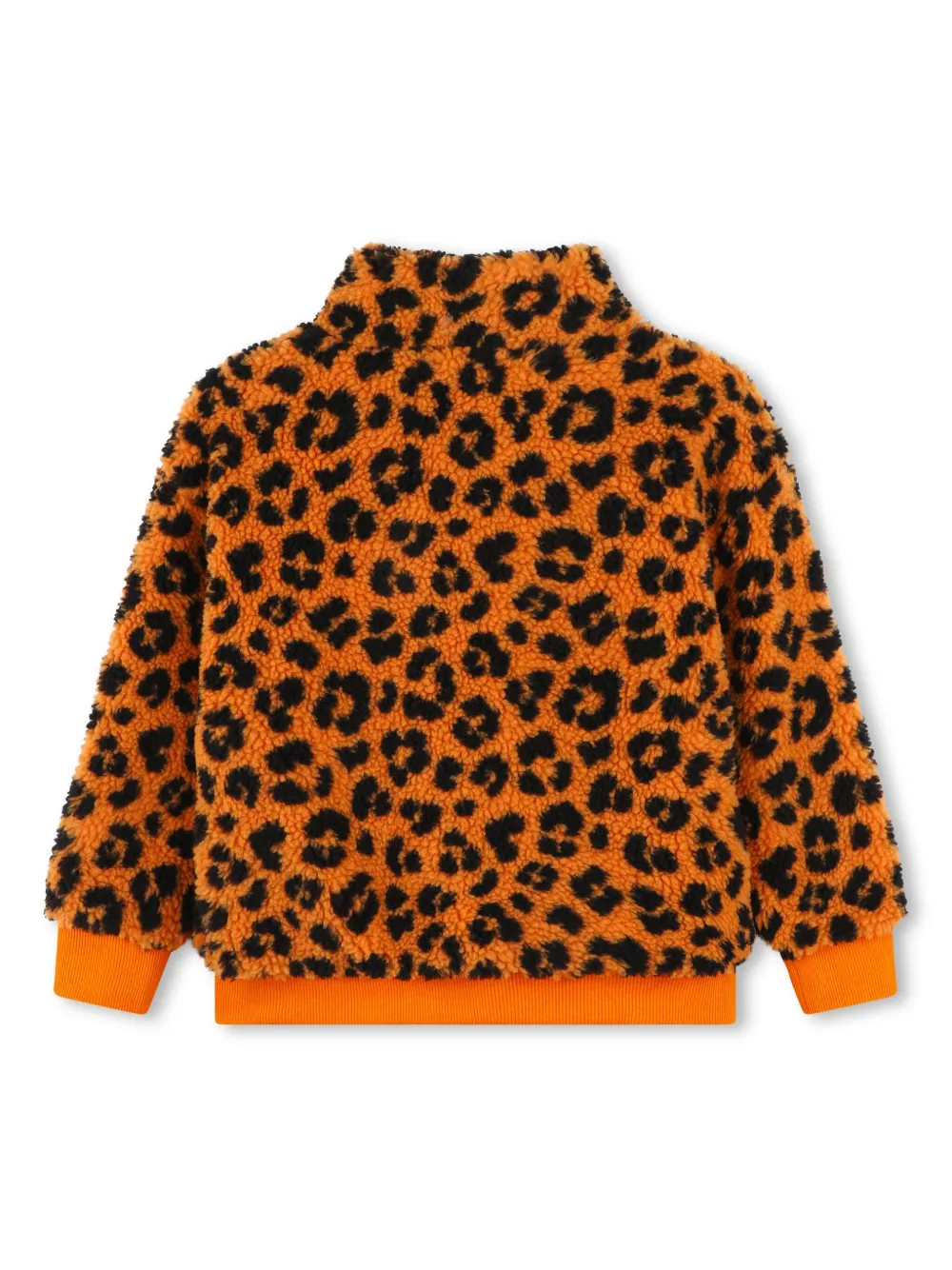 Толстовка из шерпы с леопардовым принтом Kenzo Kids, оранжевый — фото 2