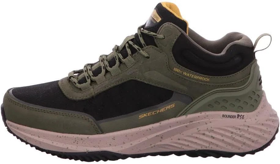 Мужские кроссовки Skechers Bounder RSE Brekor, Olive Nubuck Mesh Tpu Black Trim — фото 2
