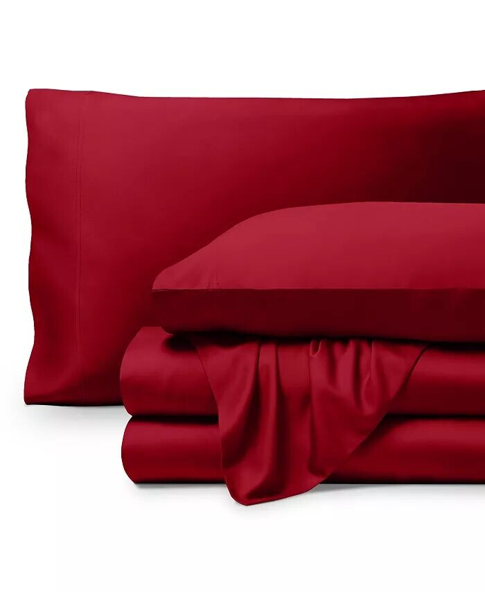 

Комплект простыней из вискозы из бамбука Bare Home, красный