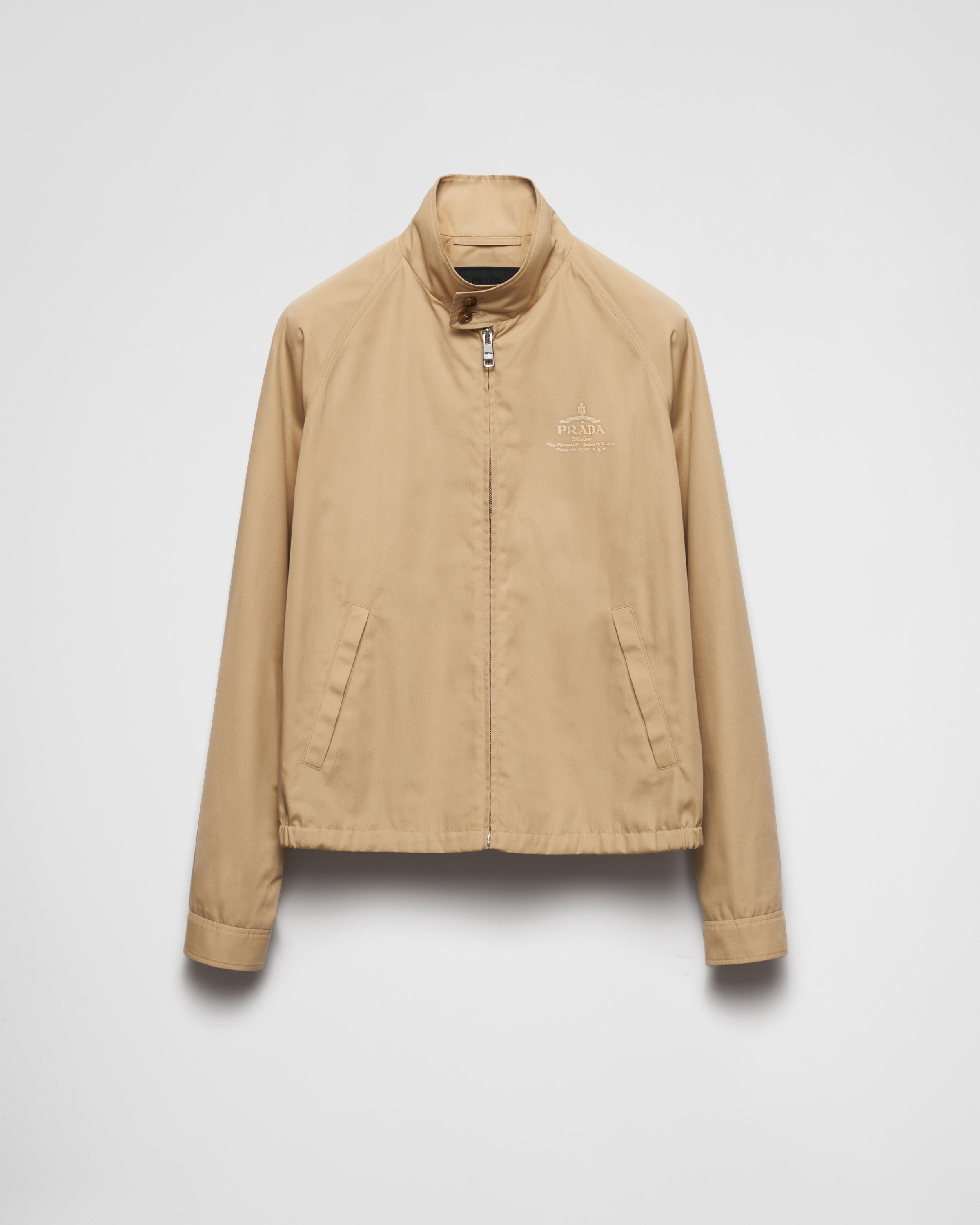 

Куртка из хлопкового смешанного материала Prada, бежевый