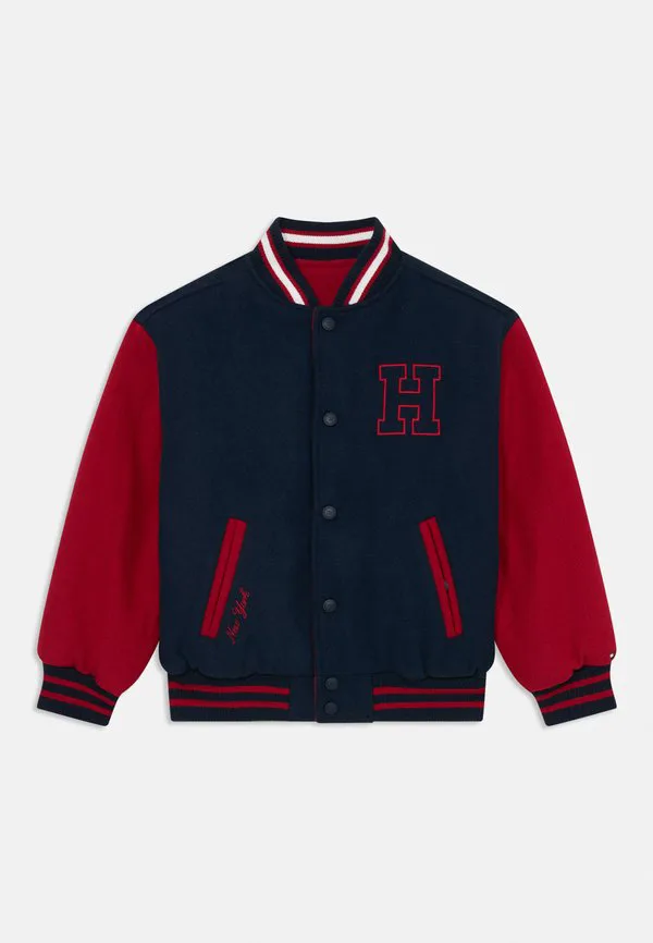 Двусторонняя куртка-бомбер с графическим принтом, унисекс. Tommy Hilfiger, Dark Night Navy