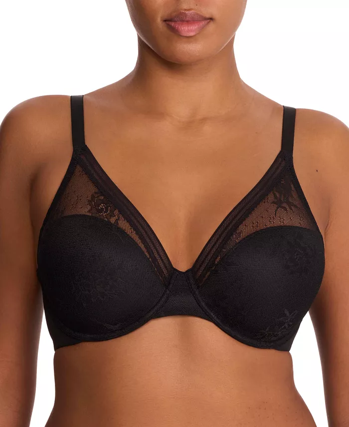 

Женский кружевной бюстгальтер на косточках Love Lace, закрывающий всю фигуру, 731351 Natori, черный