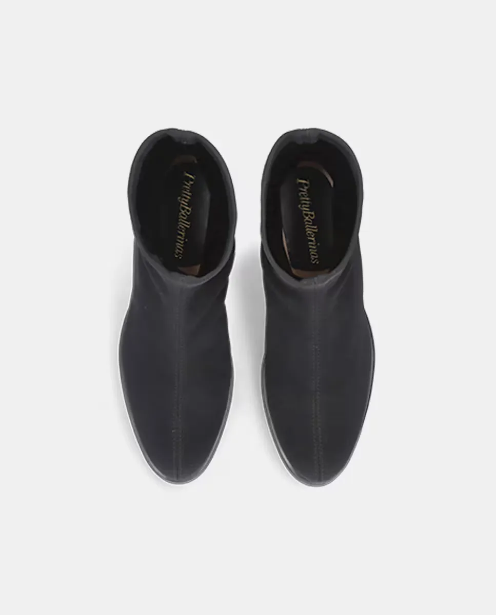 Женские ботильоны из водостойкой стрейчевой ткани Pretty Ballerinas, чёрный — фото 3