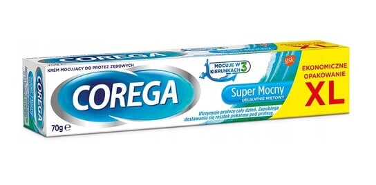 

Суперсильный адгезивный крем для зубных протезов, Gally Mint, 70 г Corega