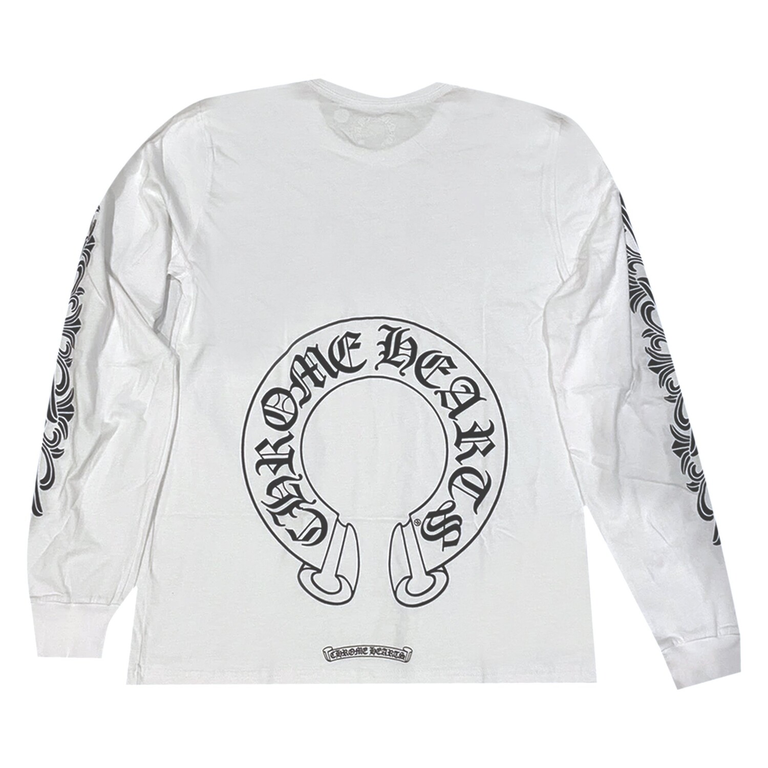 Лонгслив Chrome Hearts цветочный принт, белый/черный — фото 2