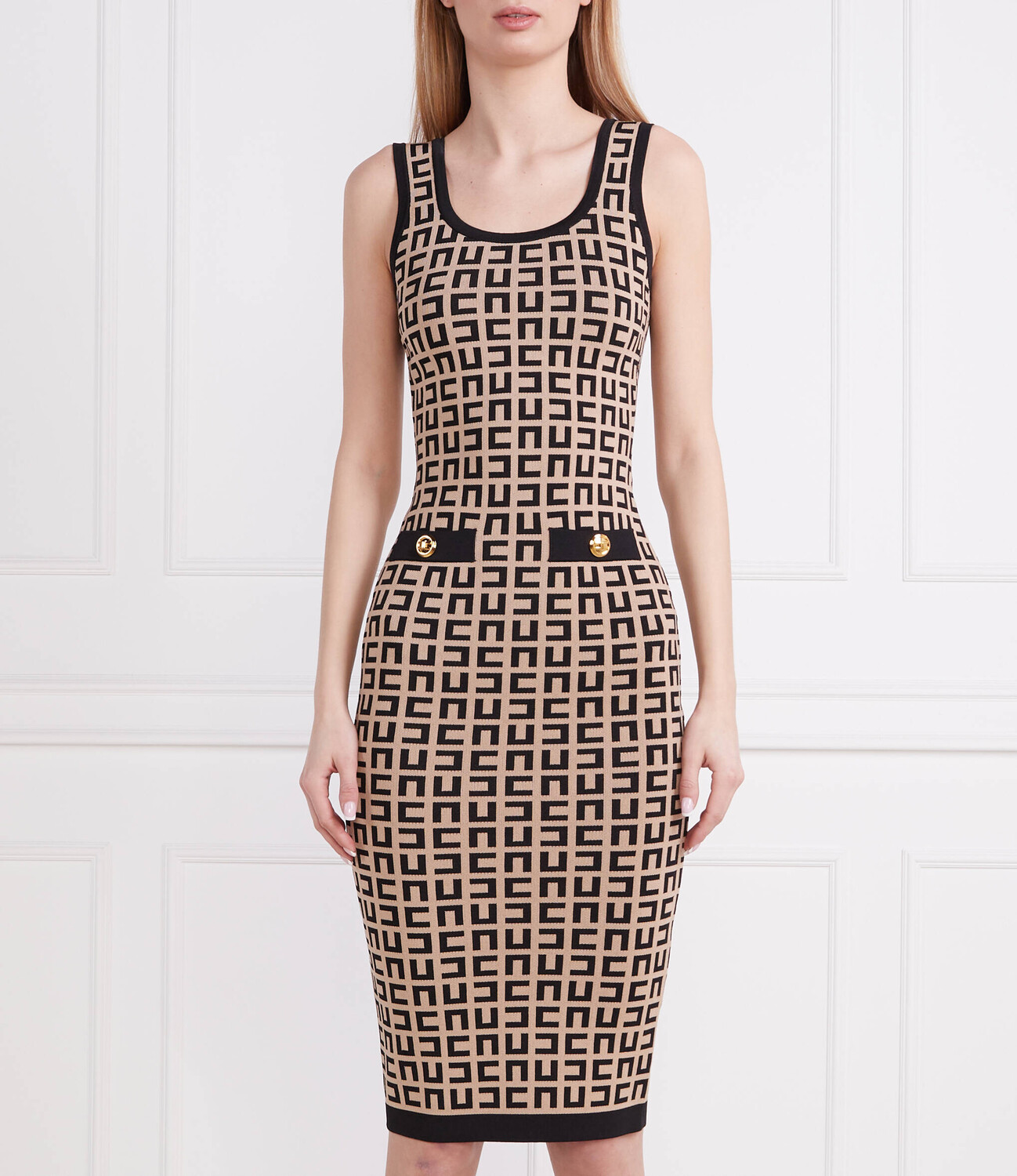 

Платье Elisabetta Franchi, бежевый