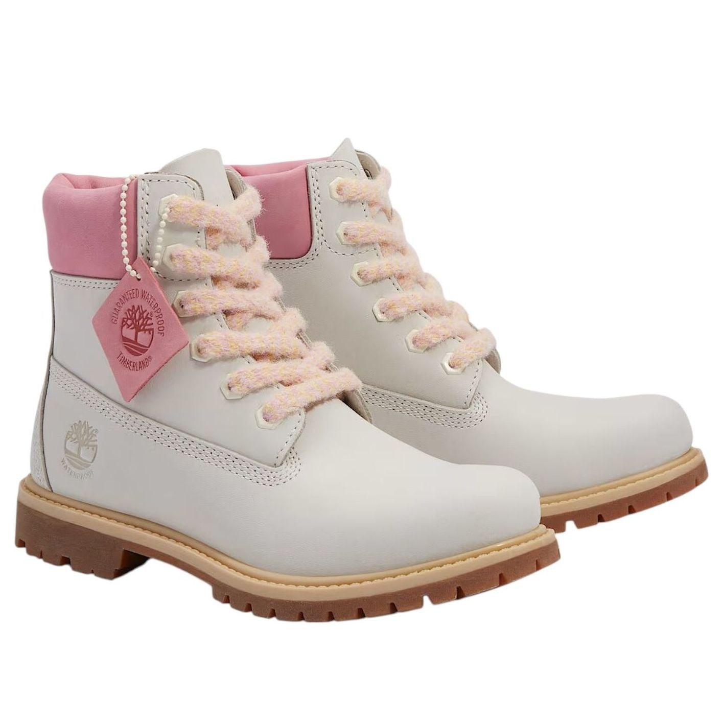Ботинки (WMNS) Timberland Premium 6-Inch Waterproof Boot 'Natural Nubuck Pink' — фото 3