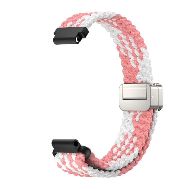 

Ремешок для Huawei совместимый из нейлона Biaodaige, розовый/белый