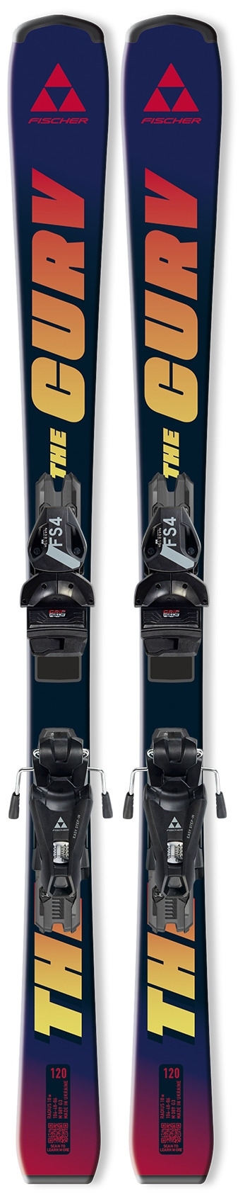 

Новые лыжи Fischer The Curv Jr 100 см (2025 год) с креплениями Fischer FS4 GW