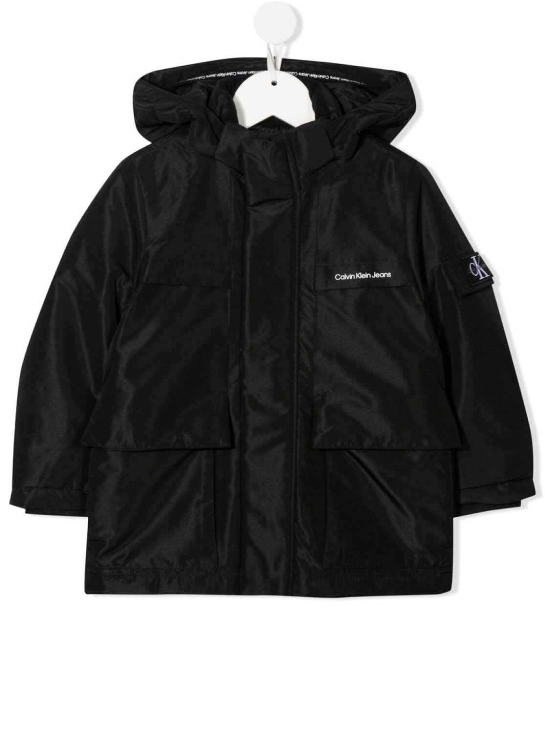 

Куртка с капюшоном и логотипом Calvin Klein Kids, черный