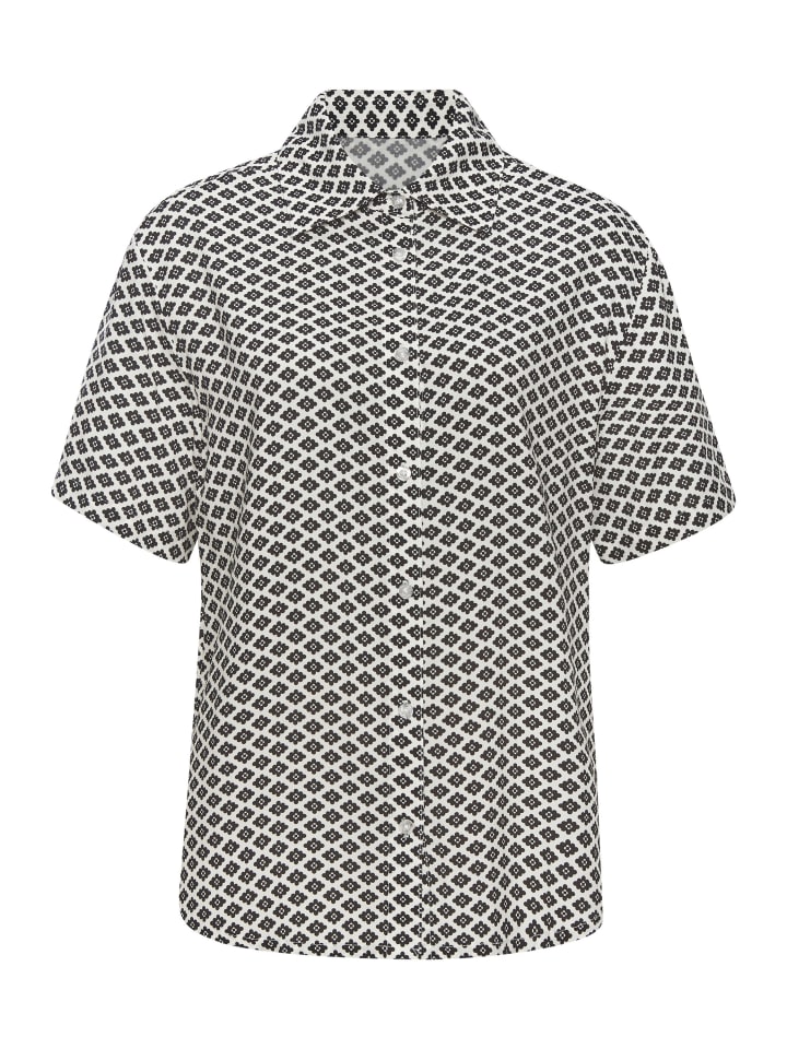 

LASCANA Пижамная рубашка с черно-белым узором