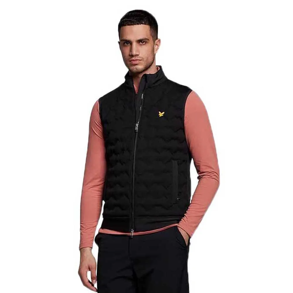 

Жилет Lyle & Scott Check Quilt Back Fleece, черный