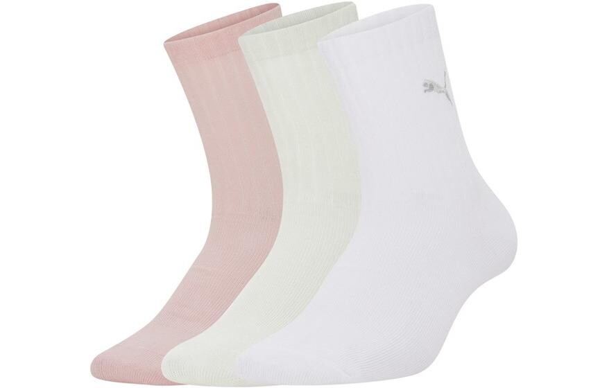 

Носки унисекс до середины икры Puma, цвет 3 double packs (white + pink + light blue)