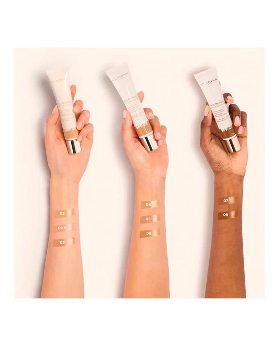 Тонирующий увлажняющий крем с цветом Skin Illusion SPF25 Clarins — фото 4