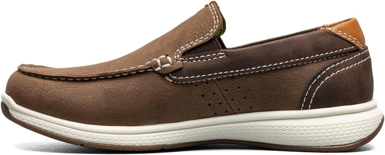Мокасины Florsheim Boys Crossover с перекрестным швом и без шнурков для мальчиков, Mushroom — фото 4