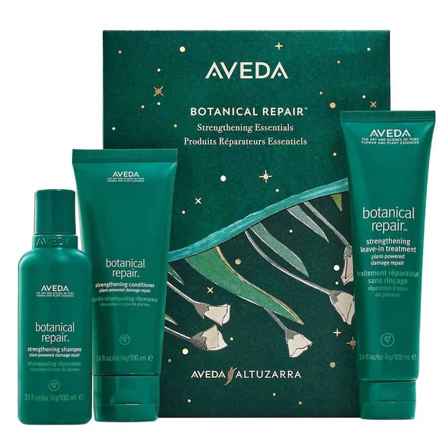 

Набор Aveda Botanical Repair укрепляющий шампунь для волос 100 мл + укрепляющий кондиционер для волос 100 мл + укрепляющее средство для волос без ополаскивания 100 мл
