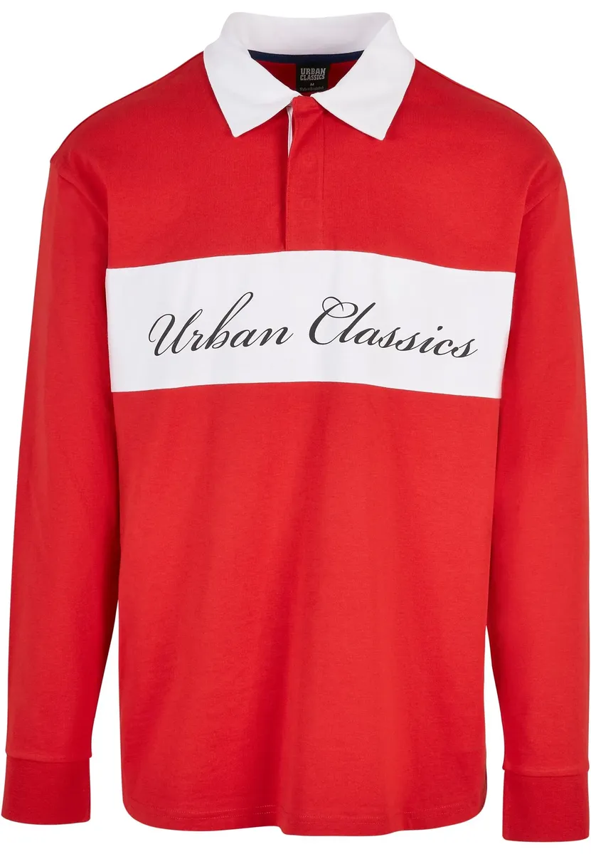 

URBAN CLASSICS с длинным рукавом "Мужская большая футболка для регби с длинным рукавом Urban Classics", красный