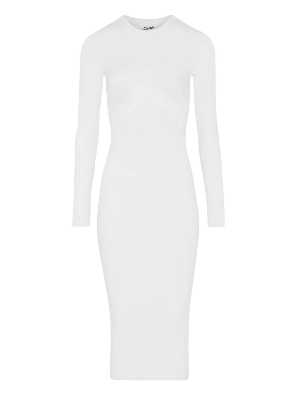 

Платье миди с прозрачной вставкой Jean Paul Gaultier, белый