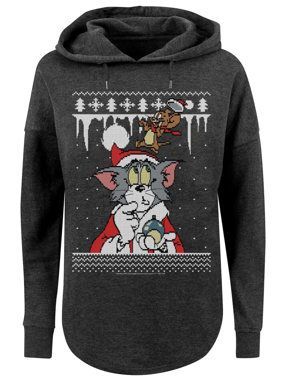 

Толстовка F4Nt4Stic Tom und Jerry Christmas Weihnachten Fair Isle, пестрый серый