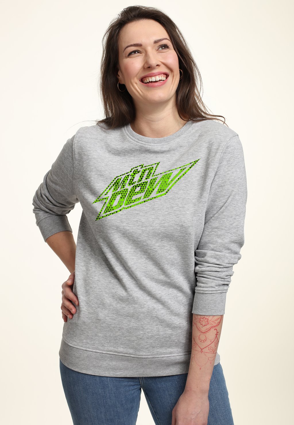 

Толстовка MOUNTAIN DEW SPECKLED LOGO Henry Tiger, светло-серый