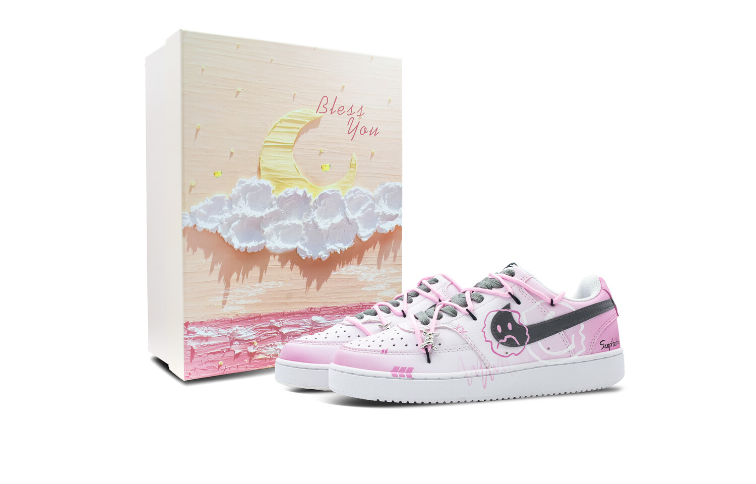 

Кроссовки Nike Court Vision 1 Skateboarding Shoes Men Low-top Purple/Pink, фиолетовый