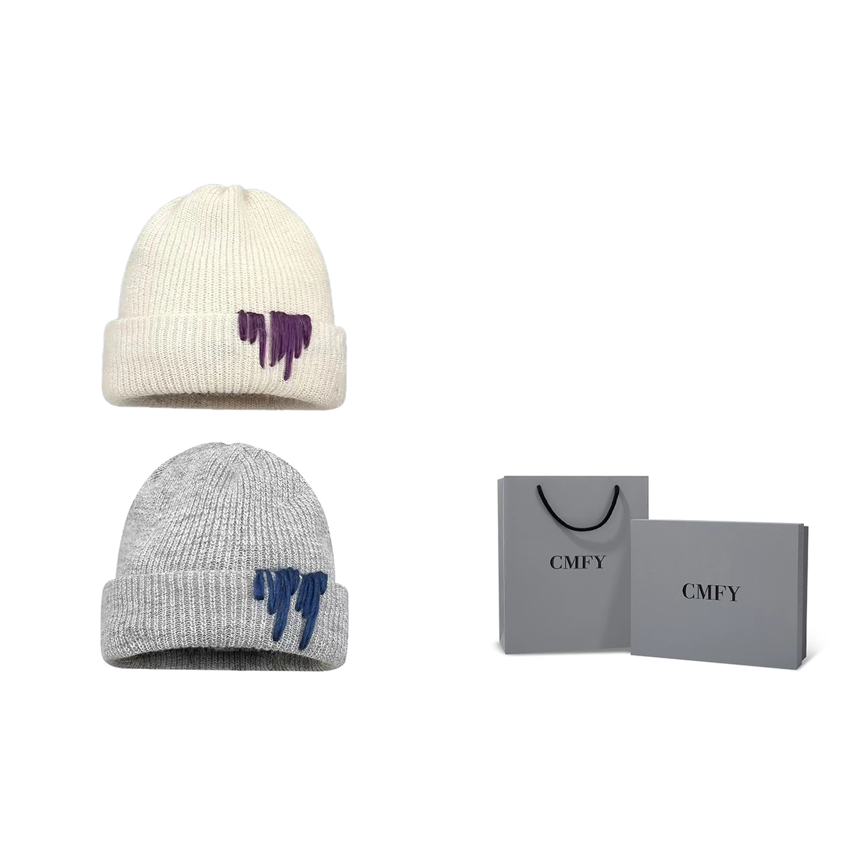 

CMFY Унисекс шапка бини, (Ivory+Silver)+Premium Box Limited Edition