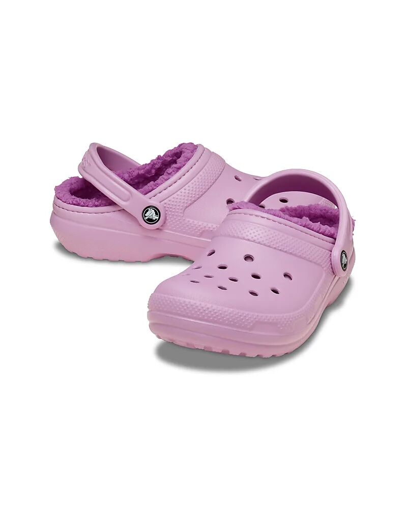 Сабо Crocs Classic с подкладкой, светло-фиолетового цвета — фото 3
