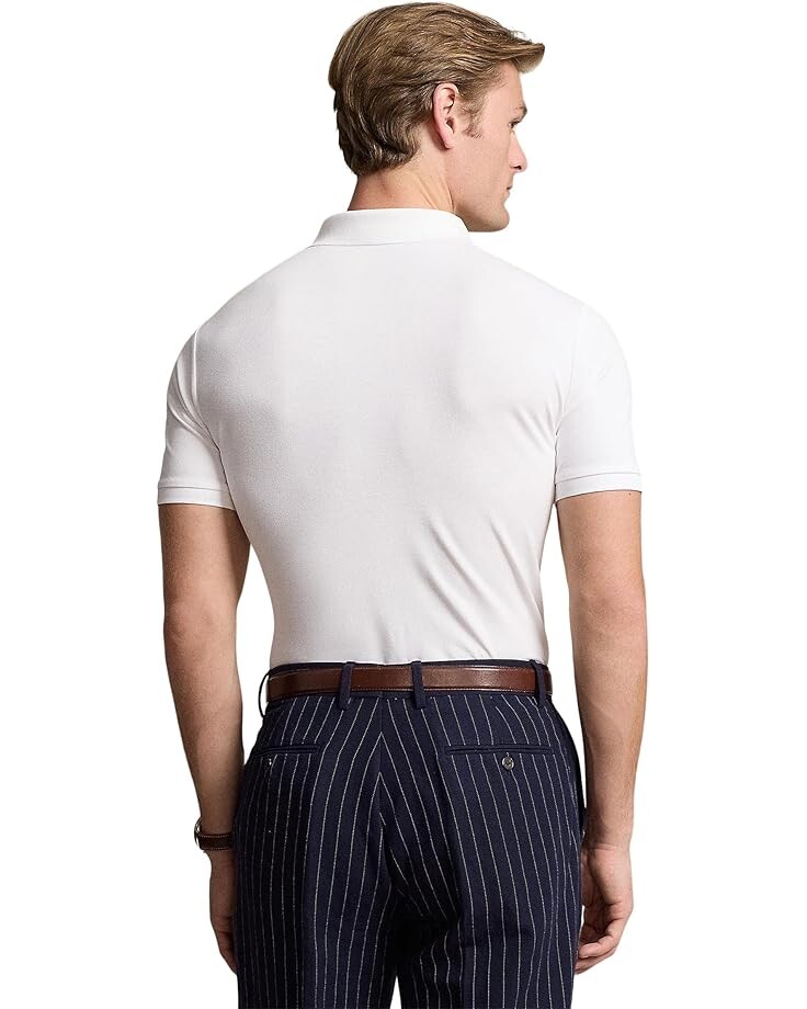 Поло Polo Ralph Lauren Classic Fit Stretch Mesh Polo Shirt, белый — фото 2