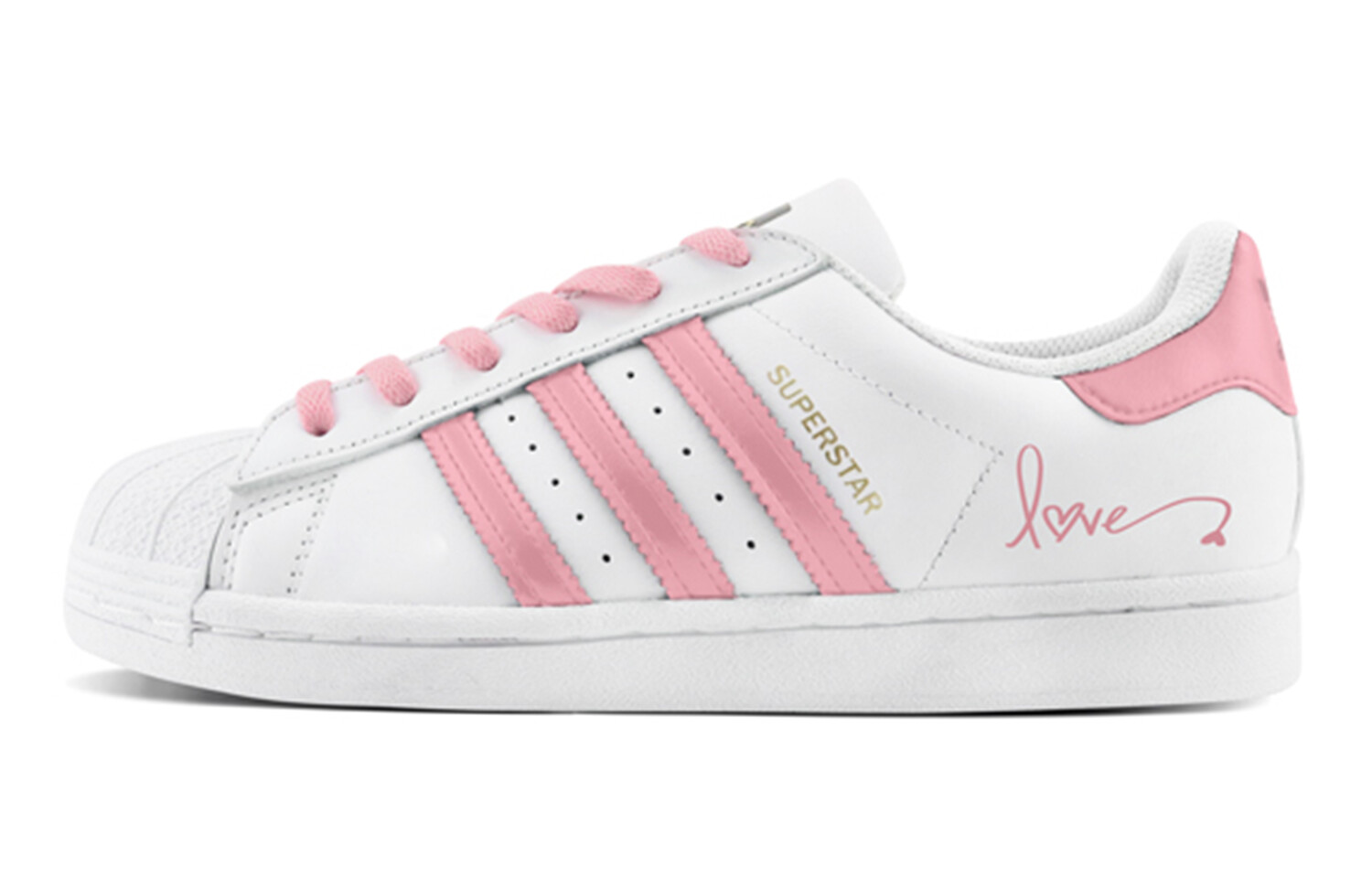 

Кроссовки для скейтбординга Superstar Unisex Low-Top White/Pink Adidas Originals