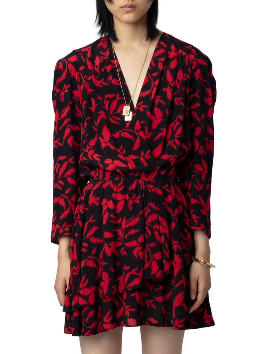 

Мини-платье Rogers Crepe A-Line Zadig & Voltaire, цвет Red Black