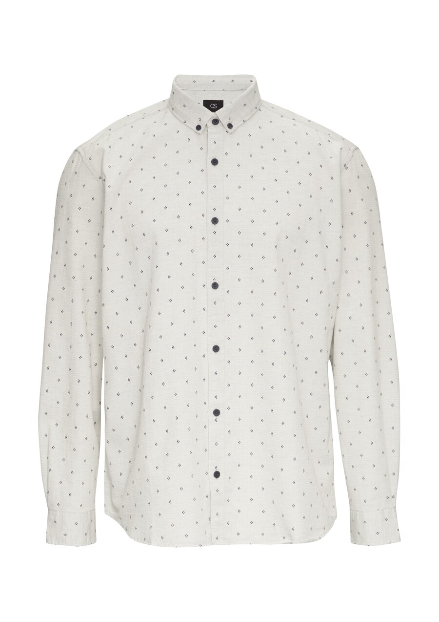 

Рубашка на пуговицах классического кроя QS, Cream