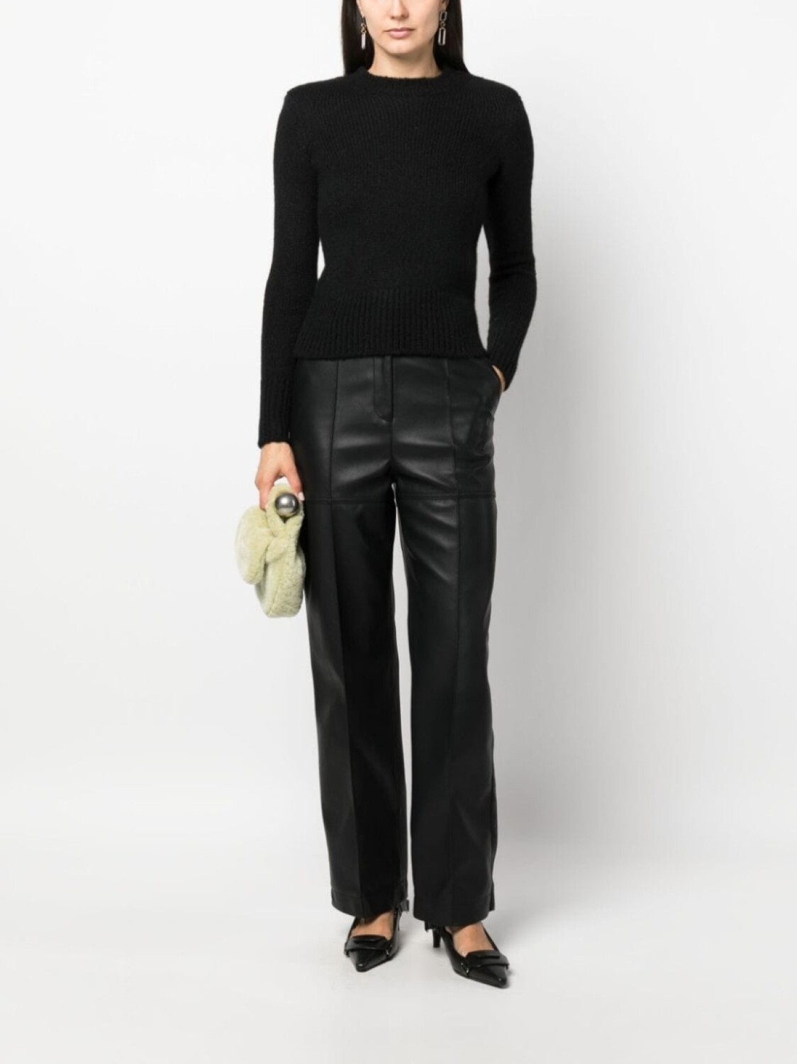 

ISABEL MARANT джемпер в рубчик, черный