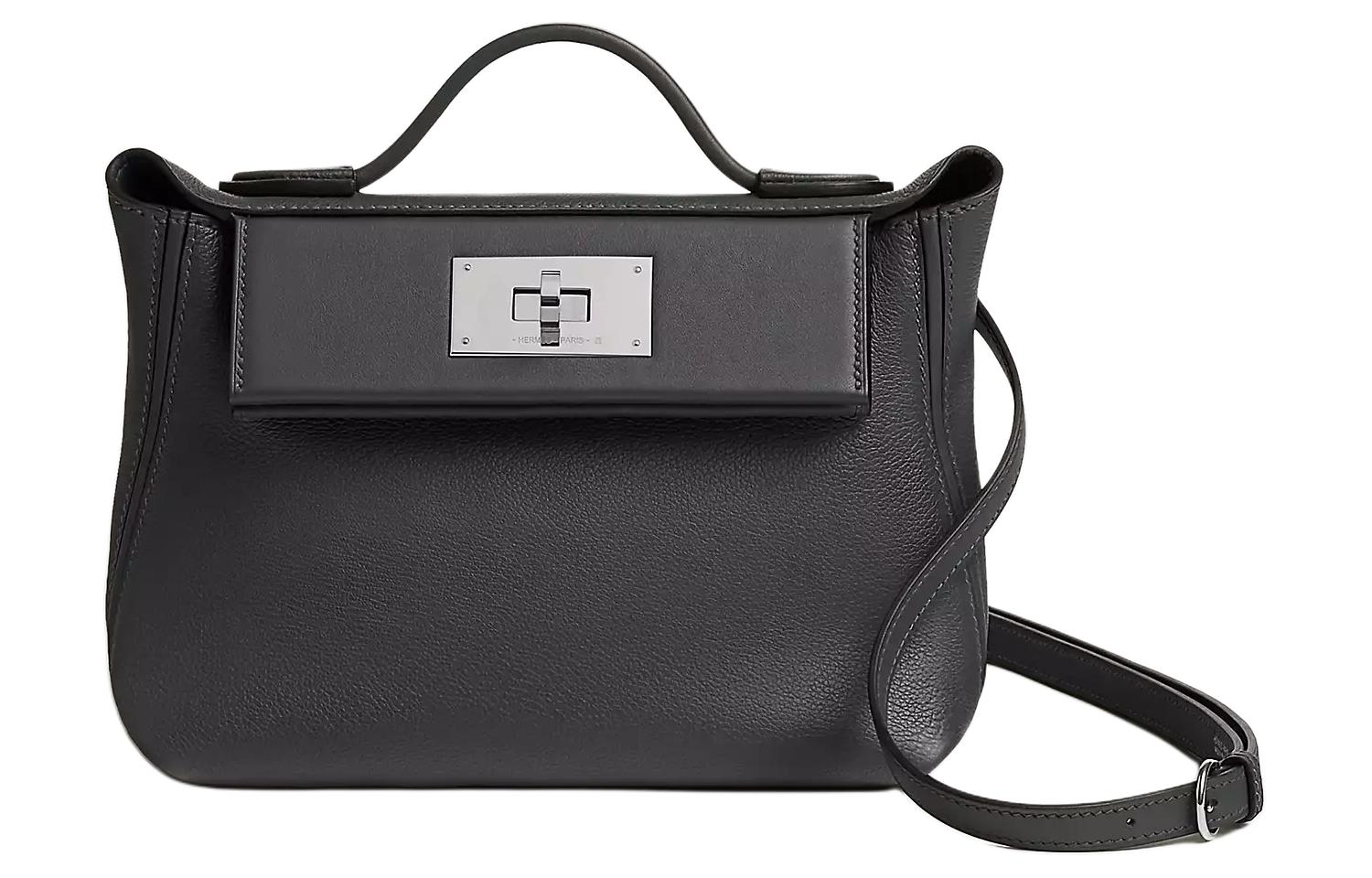 

HERMES Сумка через плечо мини из телячьей кожи 24/24 Evercolor женская серая