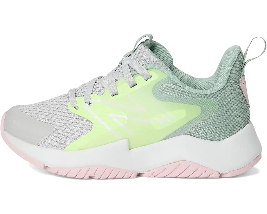 Кроссовки New Balance Kids Rave Run v2 (Little Kid), Grey Matter/Mint Flash/Mosaic Green — фото 4