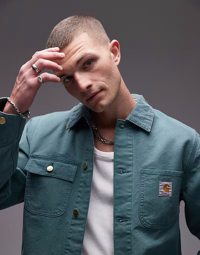

Куртка Carhartt WIP Michigan в вымытом зеленом цвете