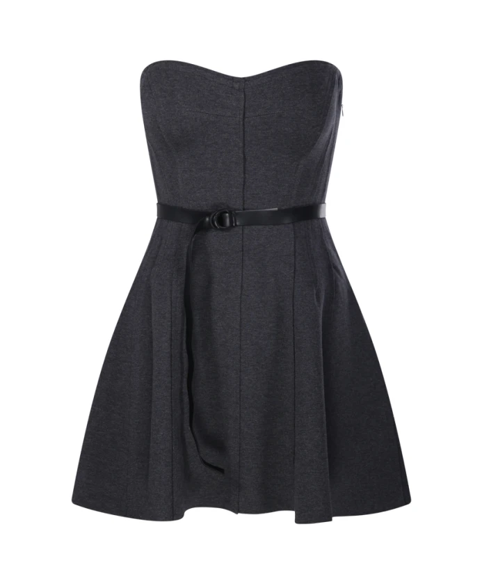 

Мини-Платье без бретелей Grace Norma Kamali, серый