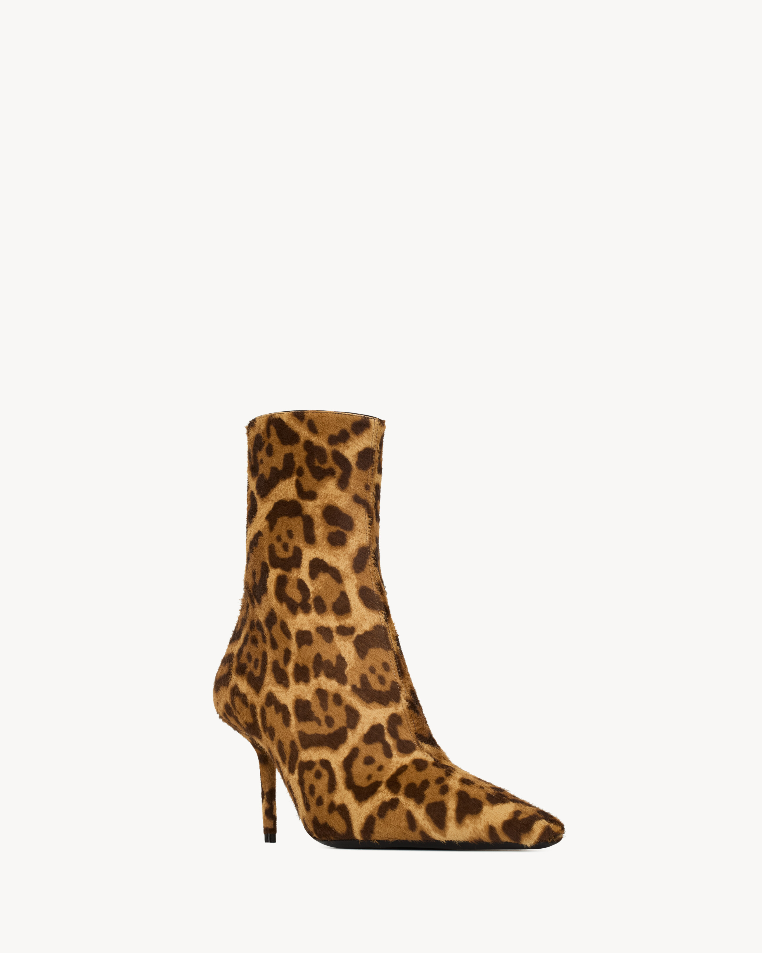 Ботильоны ASHLEY из пони-кожи Saint Laurent, коричневый — фото 4